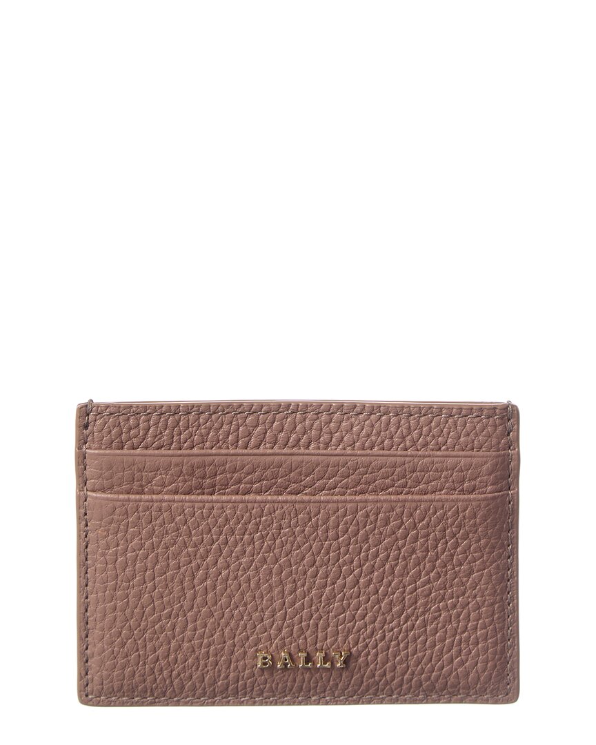 Bally Cynthia Leather Card Case In Neutral