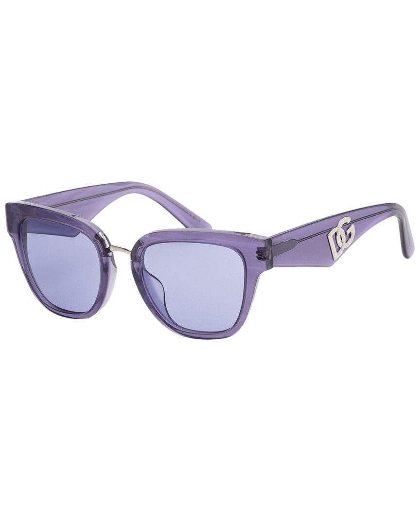 Shop Dolce & Gabbana Women's Dg4437f 51mm Sunglasses In Purple