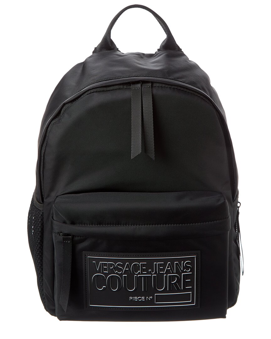 Versace Jeans Couture Range Box Logo Backpack In Black