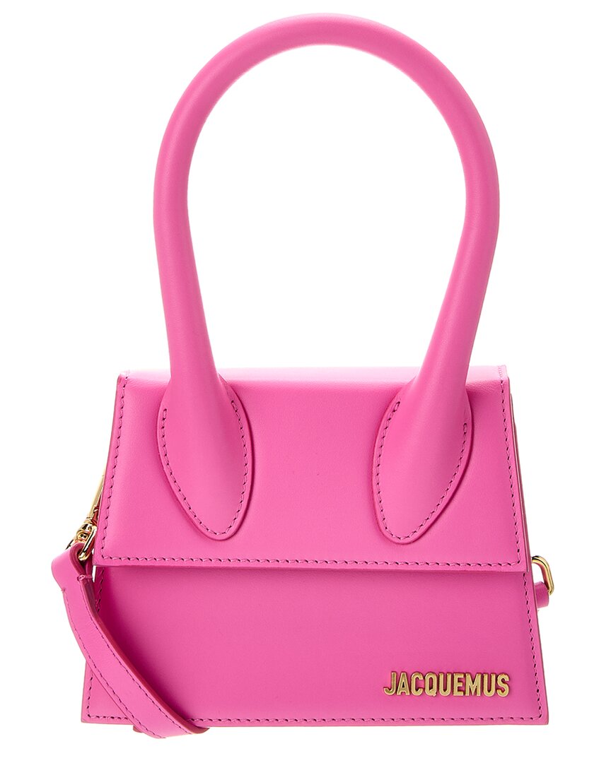 Shop Jacquemus Le Chiquito Moyen Leather Shoulder Bag In Pink