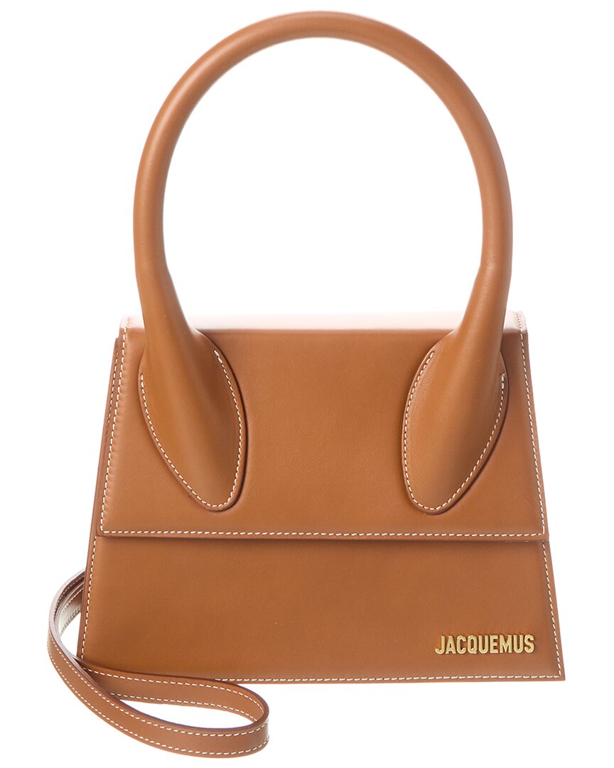 Shop Jacquemus Le Grand Chiquito Leather Shoulder Bag In Brown