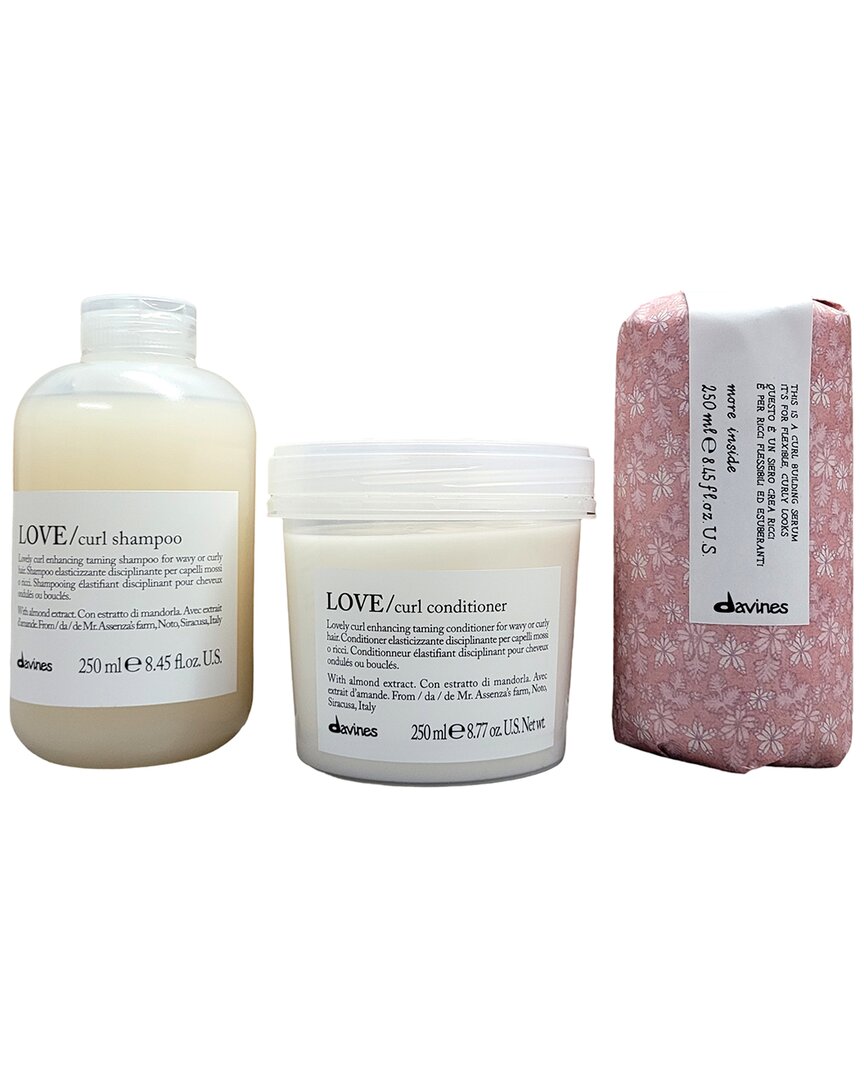 Davines Unisex Love Curl Shampoo Conditioner Trio