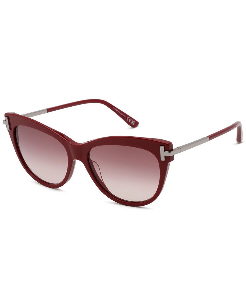 Shop Tom Ford Women's Tf821 56mm Sunglasses In Red