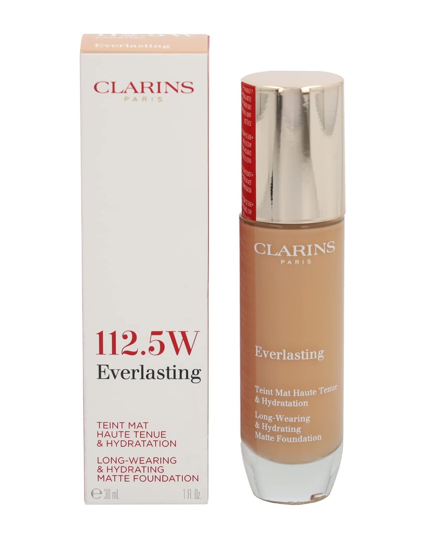 Clarins Women's 1oz 112.5w Caramel Everlasting Long Wearing & Hydrating Matte Foundation In White