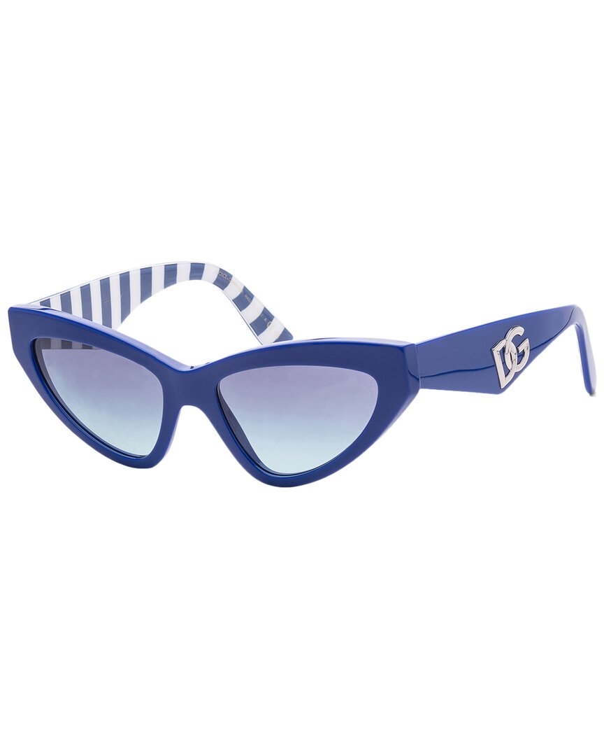 Shop Dolce & Gabbana Women's Dg4439 55mm Sunglasses In Blue