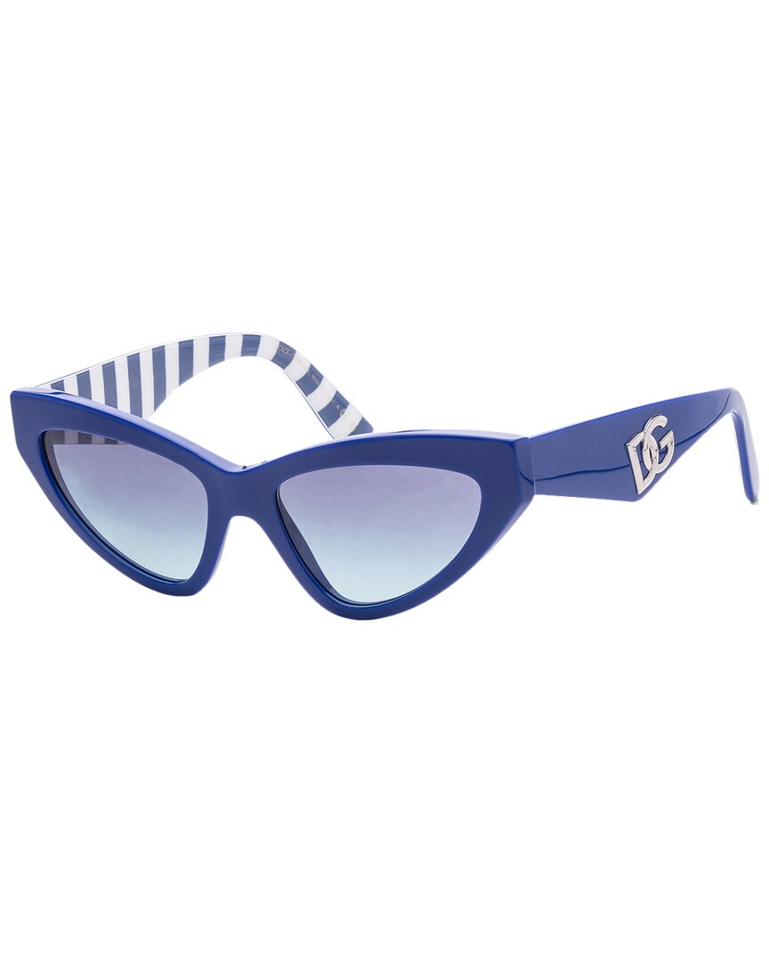 Dolce & Gabbana Dolce And Gabbana Azure Gradient Cat Eye Ladies Sunglasses Dg4439 311945 55 In Blue