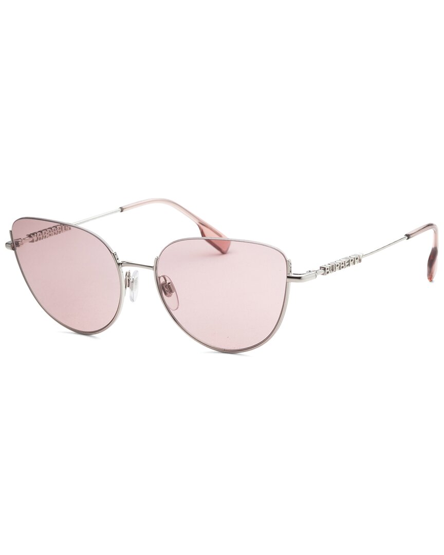 Shop Burberry Women's Be3144 58mm Sunglasses In Silver