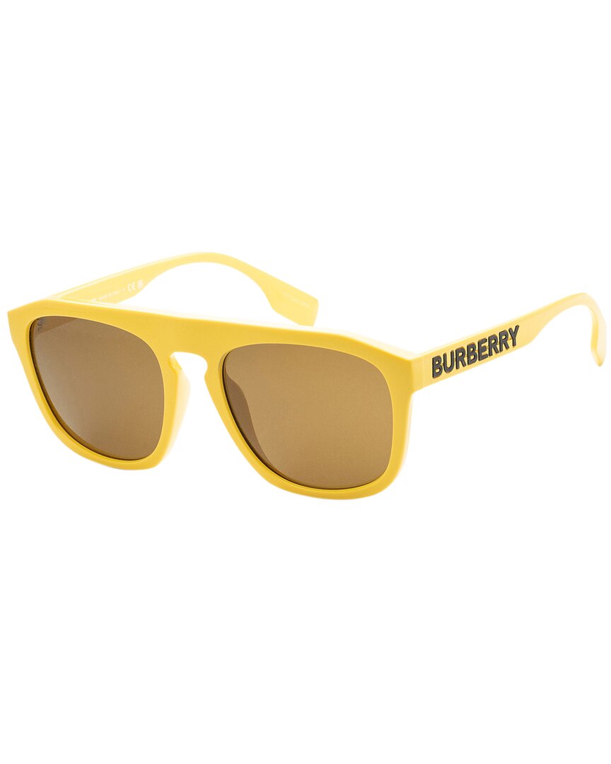 Shop Burberry Men's Be4396u 57mm Sunglasses In Yellow