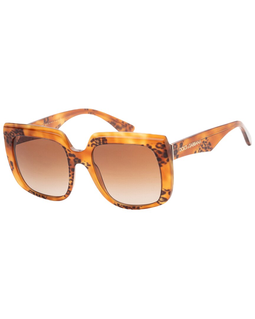 Shop Dolce & Gabbana Women's Dg4414 54mm Sunglasses In Brown