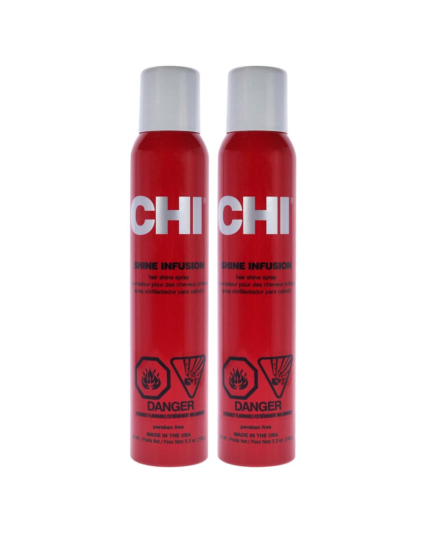 Chi Unisex 5.3oz Shine Infusion Spray - Pack Of 2 In Red