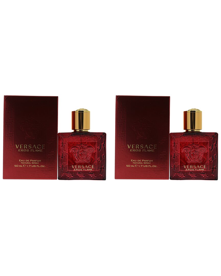 Versace Men's 1.7oz Eros Flame - Pack Of 2