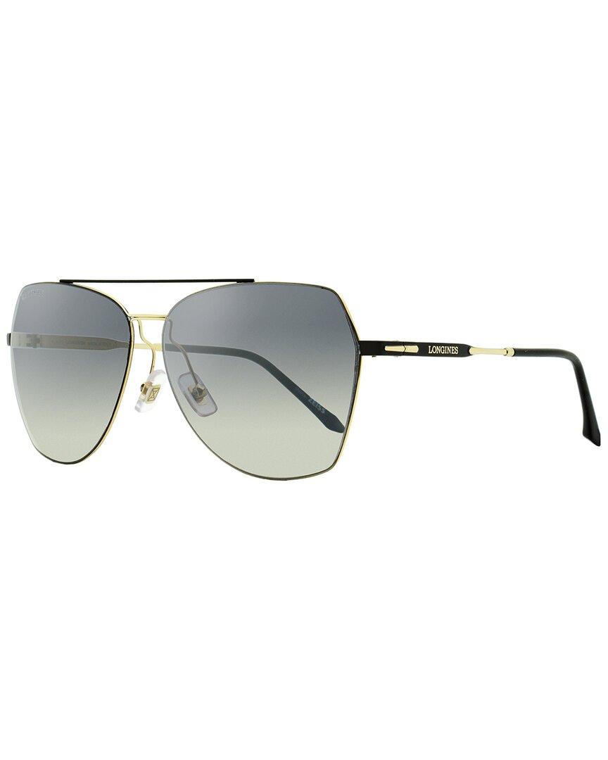Longines Women's Navigator Sunglasses Lg0020h 32c Gold/black 60mm In Gold