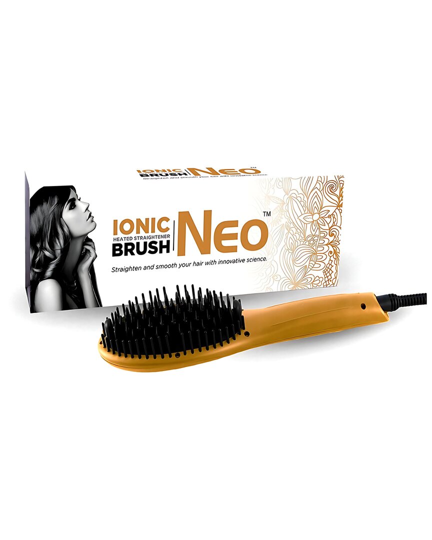 Neo Choice Unisex Digital Far-infrared Ionic Technology Heated Straightening Brush In White