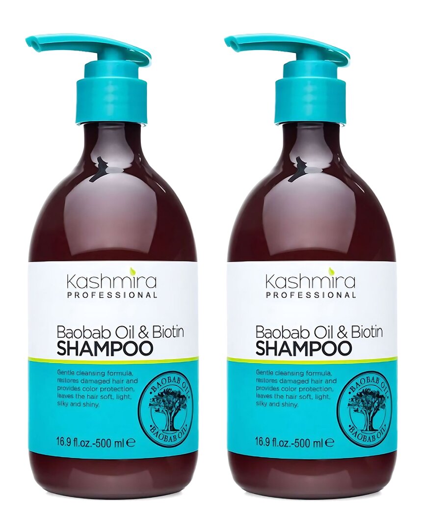 Kashmira Professional Unisex 16.9oz Baobab Oil & Biotin Professional Cleansing Shampoo 2 Pack