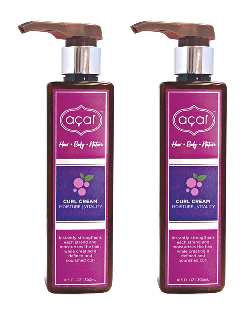 ACAI ACAI UNISEX 10OZ MOISTURE & VITALITY CURL CREAM 2 PACK 