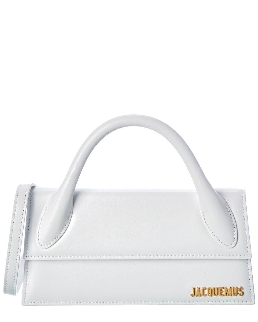 Jacquemus Le Chiquito Long Leather Clutch In White