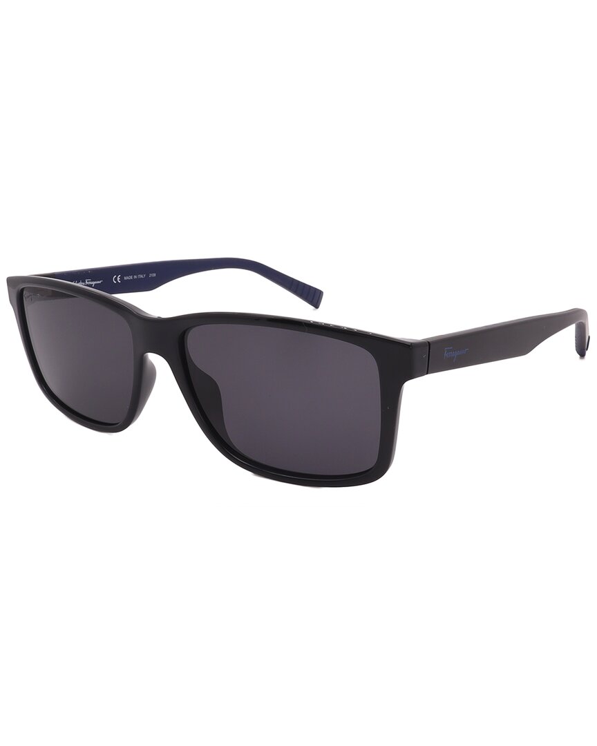Ferragamo Men's Sf938s 57mm Sunglasses In Black