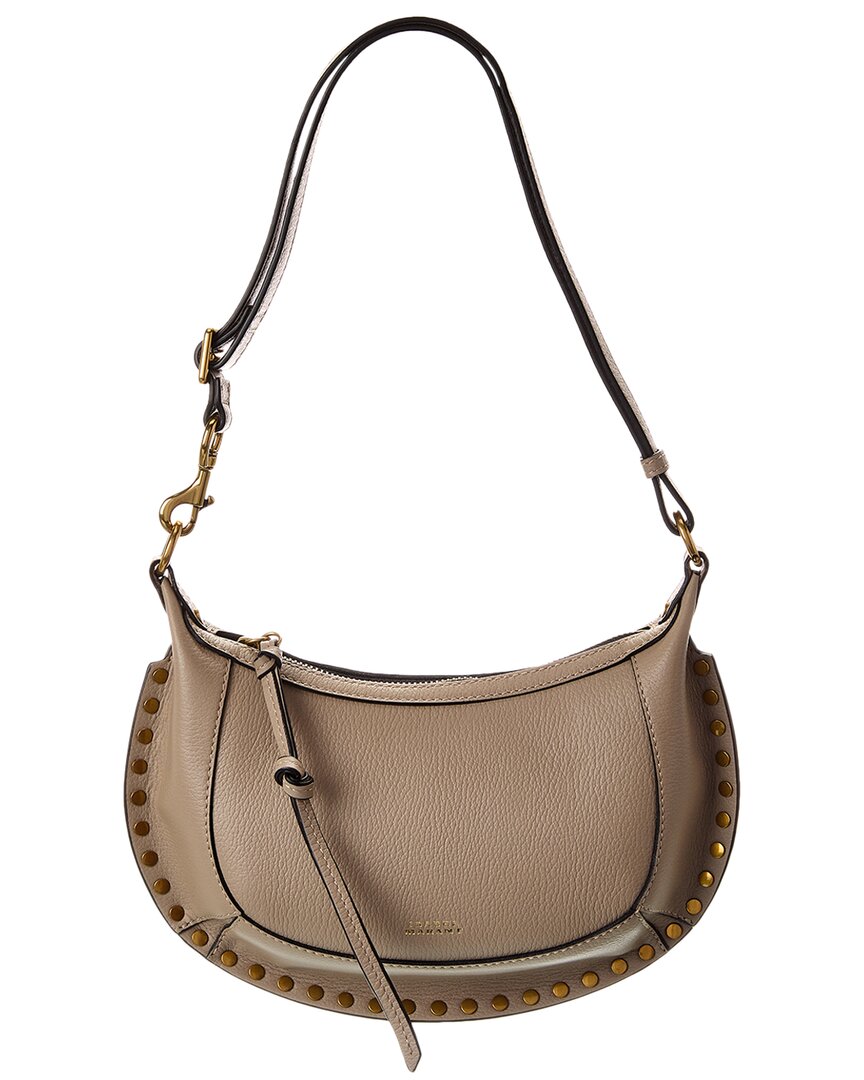 Isabel Marant Oskan Moon Leather Hobo Bag In Brown