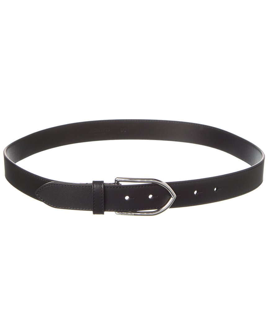 Jacquemus The Bambino Engraved-buckle Leather Belt In Black