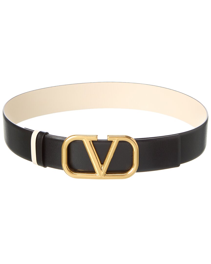 Valentino `vlogo Signature` Reversible Belt In Grey