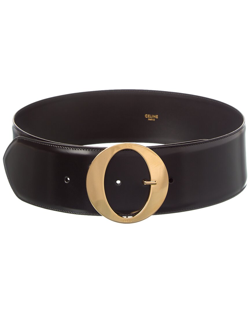 Celine Leather Belt In Black