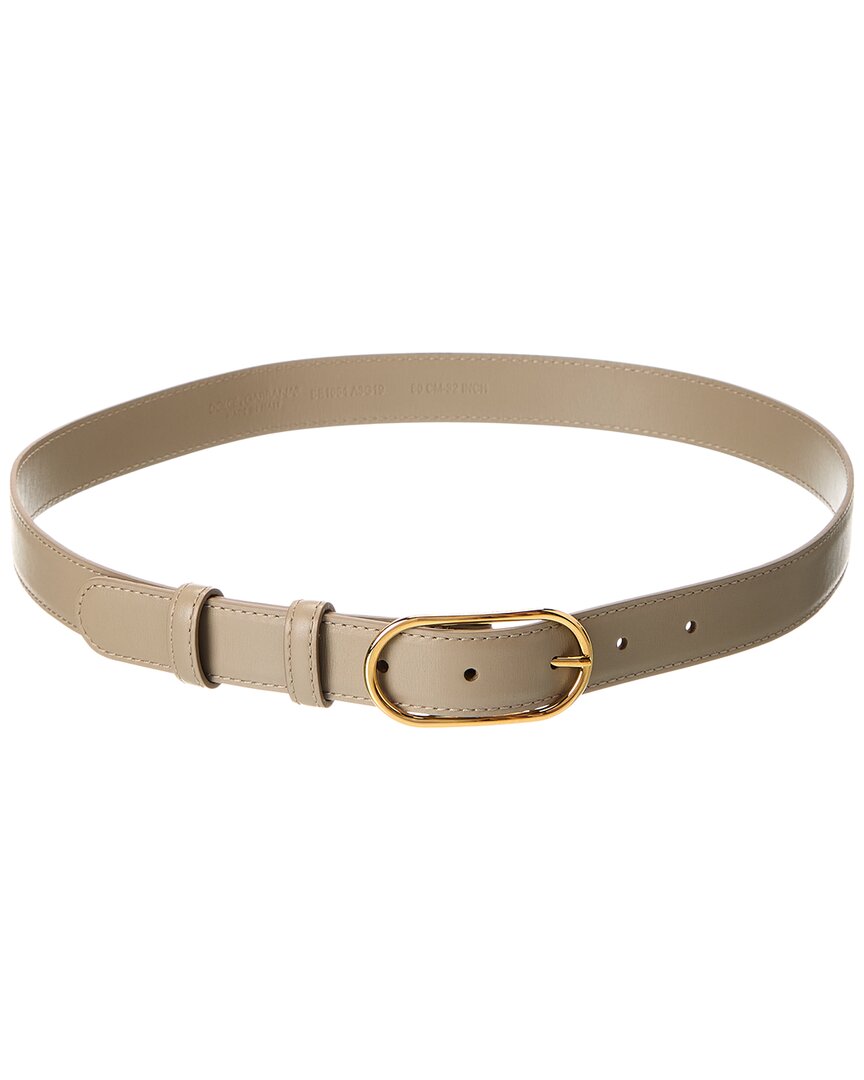 Dolce & Gabbana Buckle Strap Leather Belt In Brown