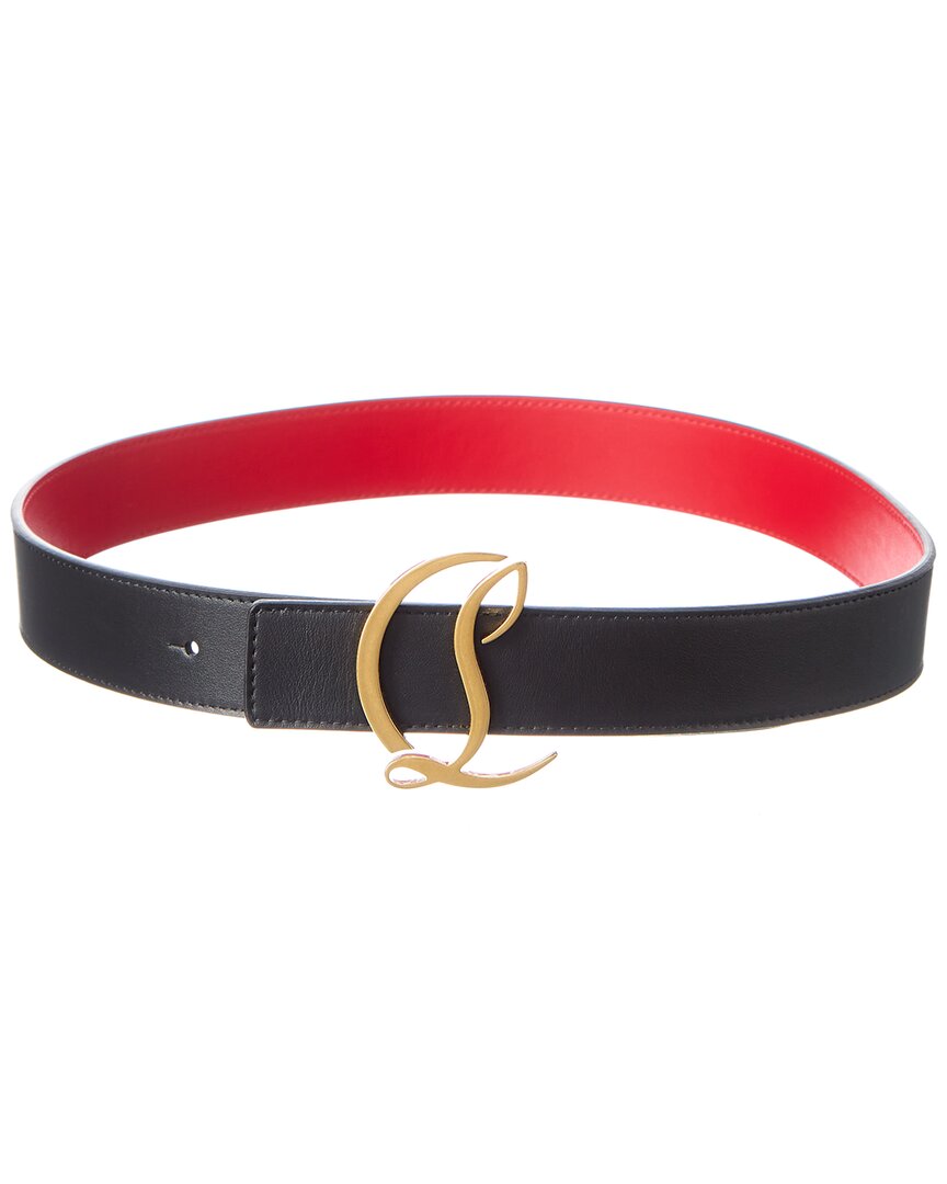 Christian Louboutin Logo Buckle Lizard-embossed Leather Belt In Nocolor