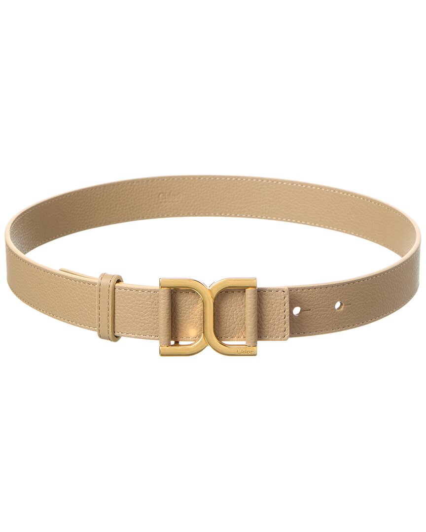 Chloé Marcie Leather Belt In Brown