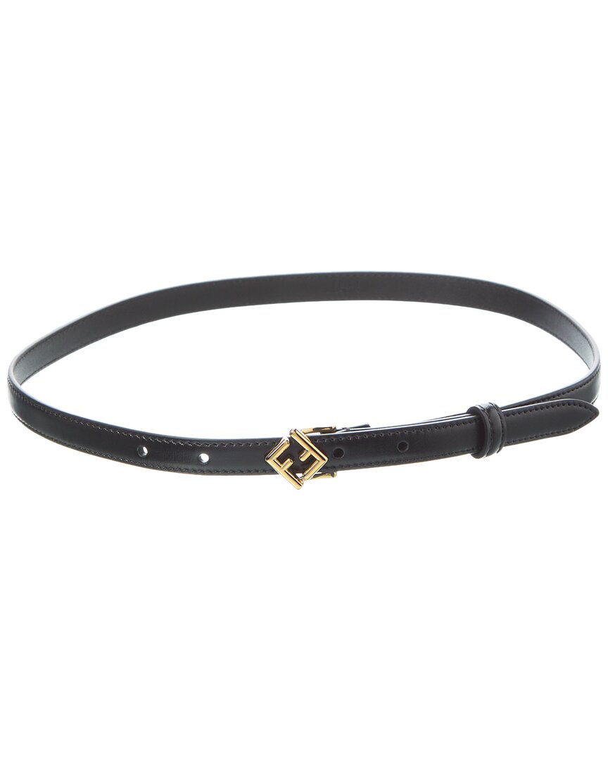 Fendi Ff Diamonds Leather Belt Women's Black 80 | eBay