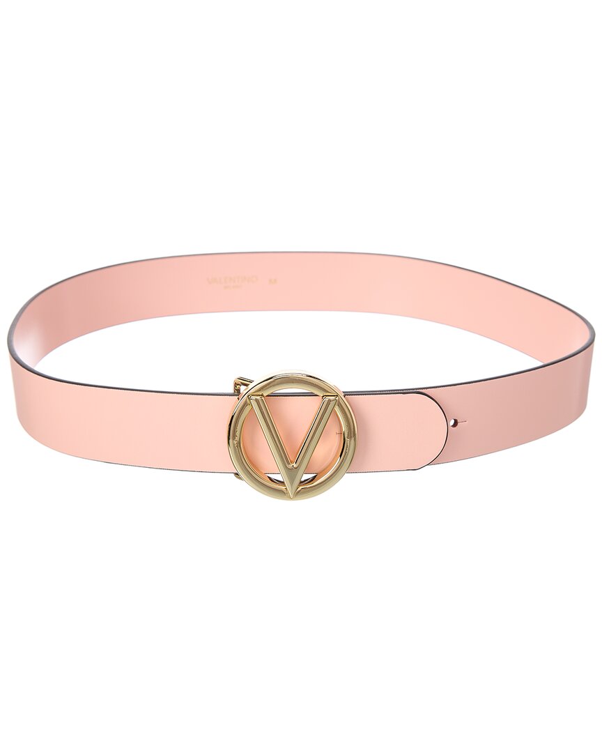 Valentino Bags by Mario Valentino Giusy Logo Leather Belt in Pink