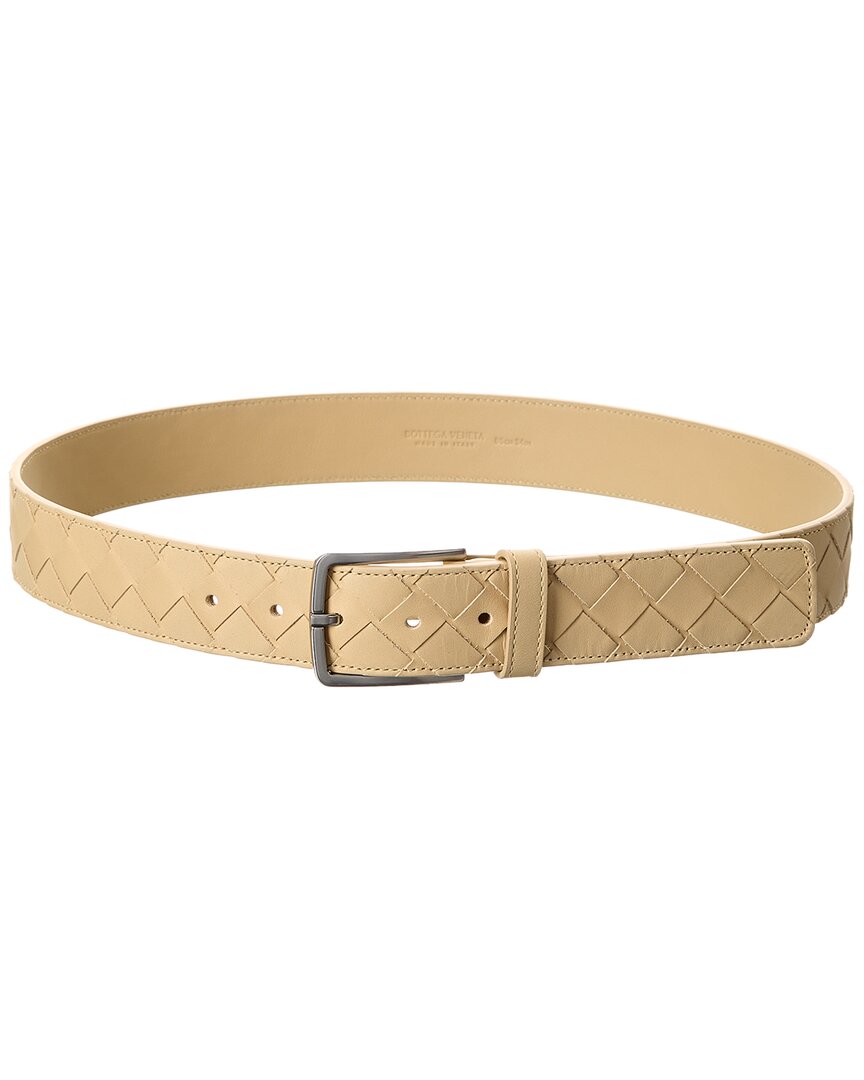 Bottega Veneta Intrecciato Leather Belt Men's Beige 85 | eBay