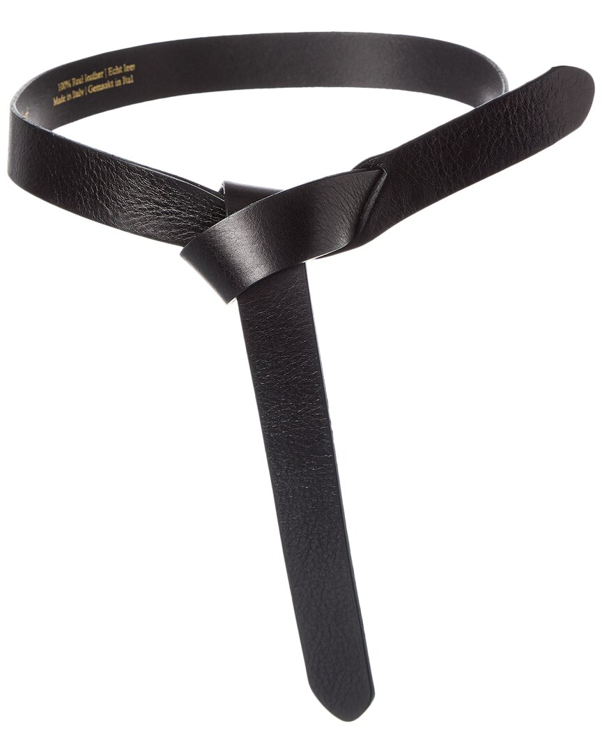 Isabella Rosetti Mabel Leather Belt In Black