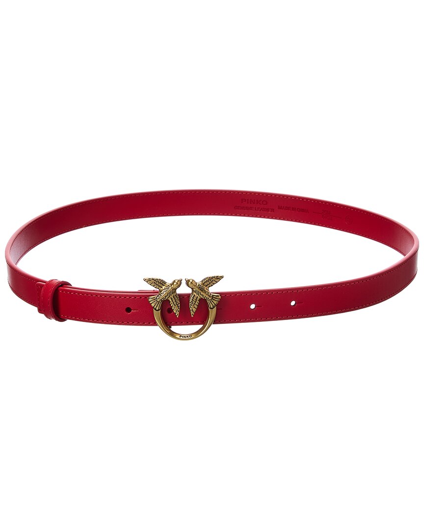 Pinko Love Berry Simple Belt In Red