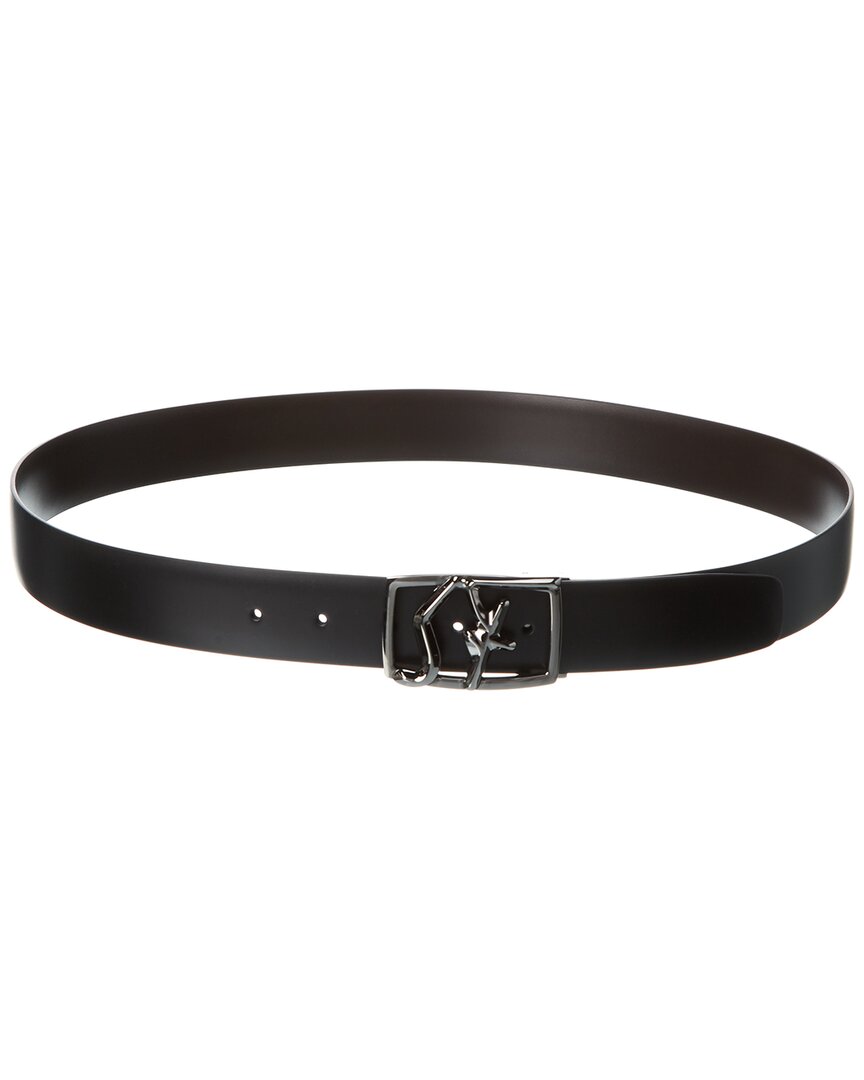 Ferragamo Sf Reversible & Adjustable Leather Belt In Black