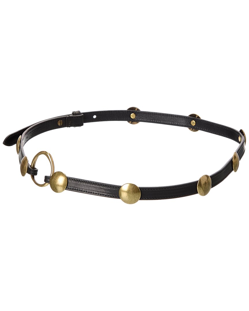 Isabel Marant Karlo Stud Leather Belt In Black