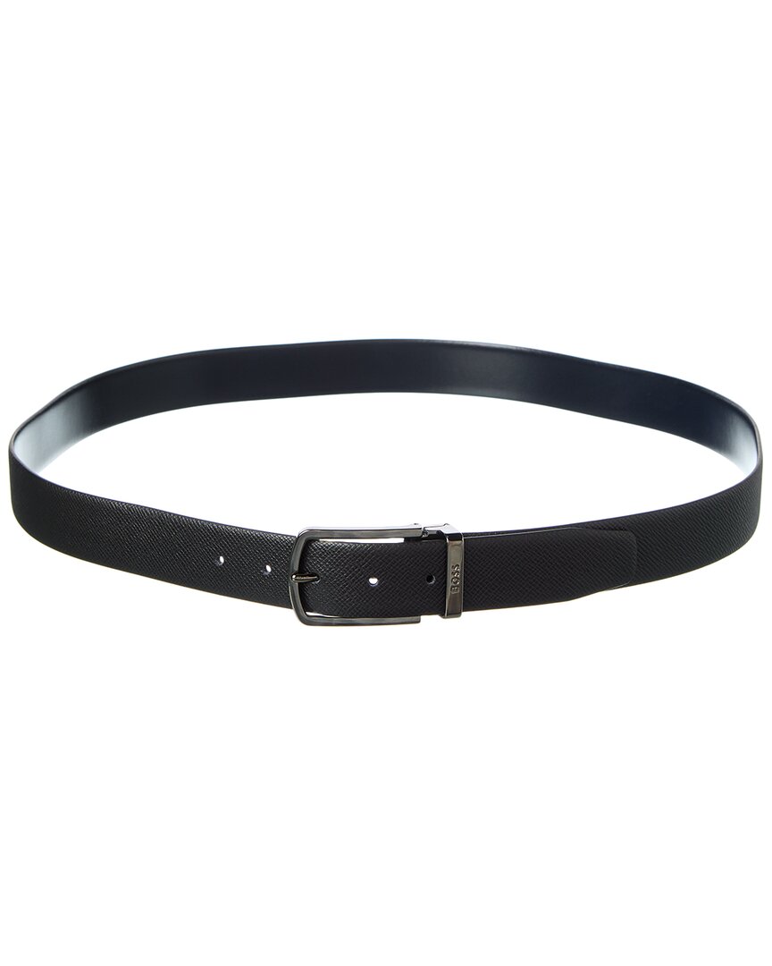 Hugo Boss Felix Reversible Leather Belt In Black
