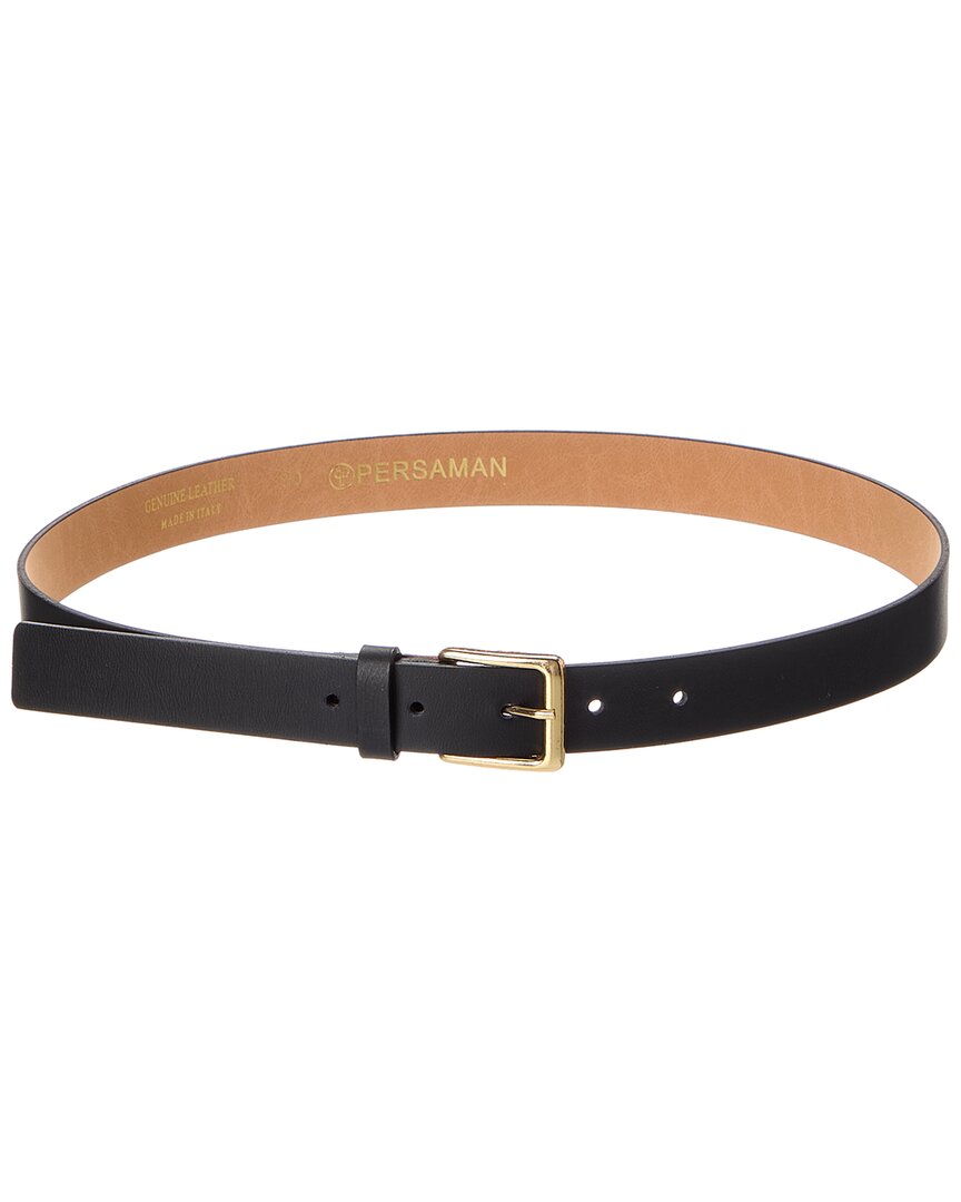 Persaman New York Brinley16 Leather Belt In Black