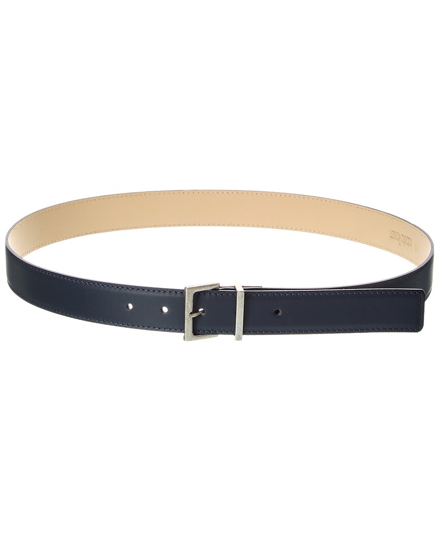 Isabella Rossetti Marina Leather Belt In Blue