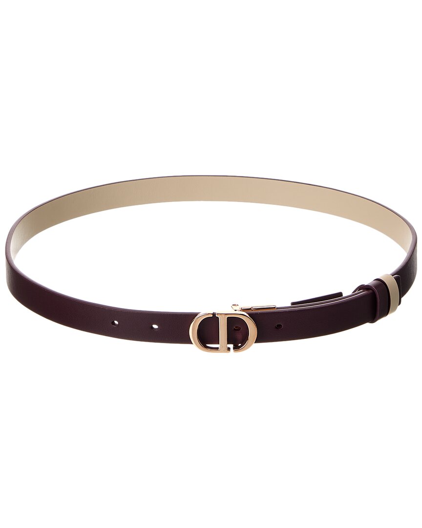 Dior 30 Montaigne Reversible Leather Belt In Purple