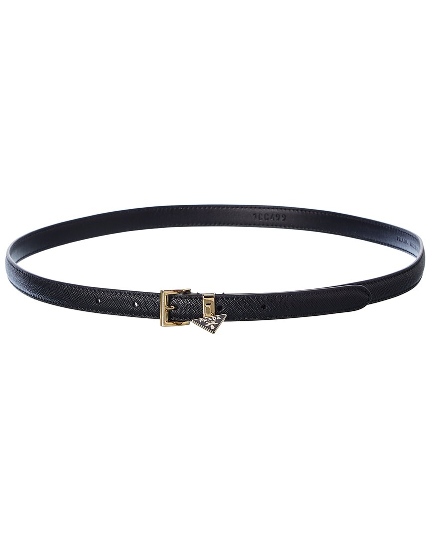 Prada Leather Belt In Black