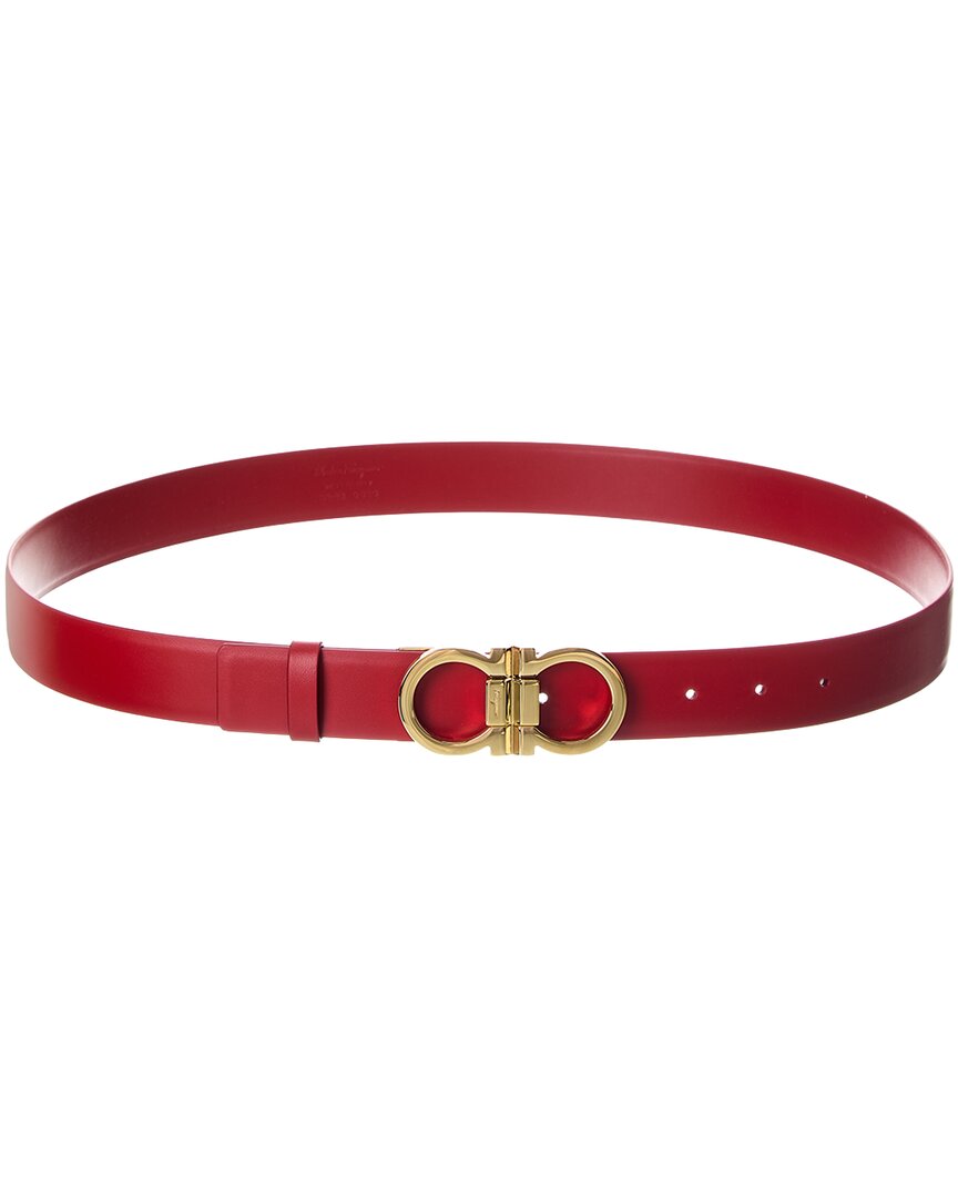 Ferragamo Leather Belt In Red