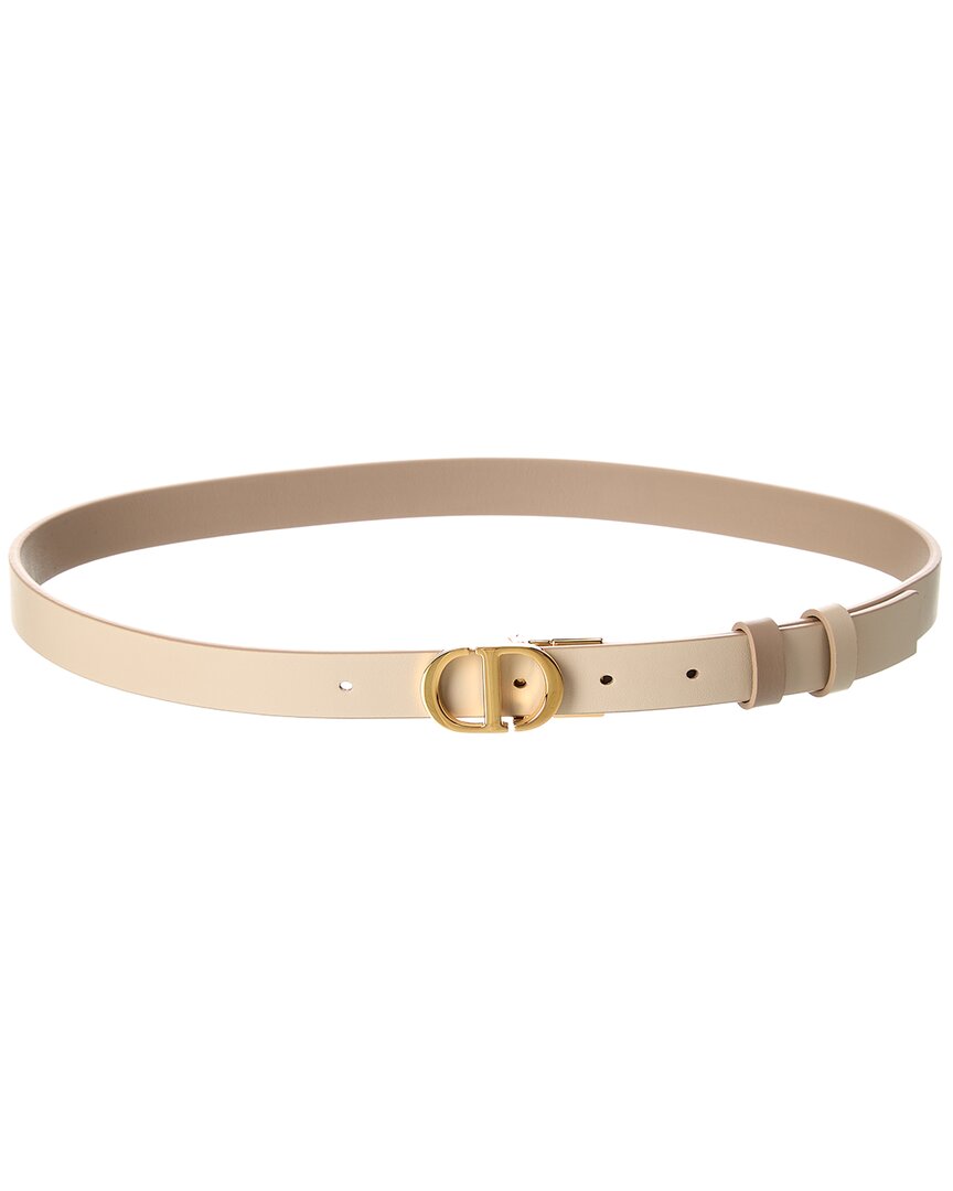 Dior 30 Montaigne Reversible Leather Belt In Neutral