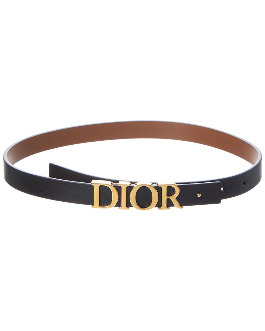 Dior Dream Reversible Leather Belt In Black