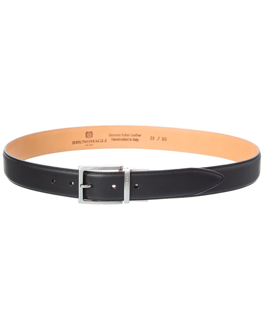 Bruno Magli Romeo Leather Belt In Black