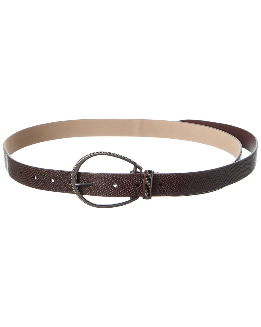 Brunello Cucinelli Leather Belt In Brown