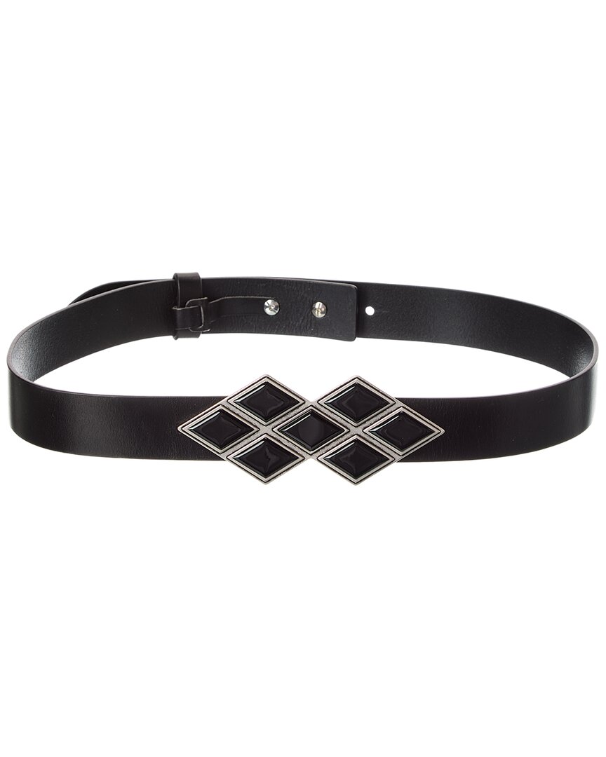 Isabel Marant Natercia Leather Belt In Black