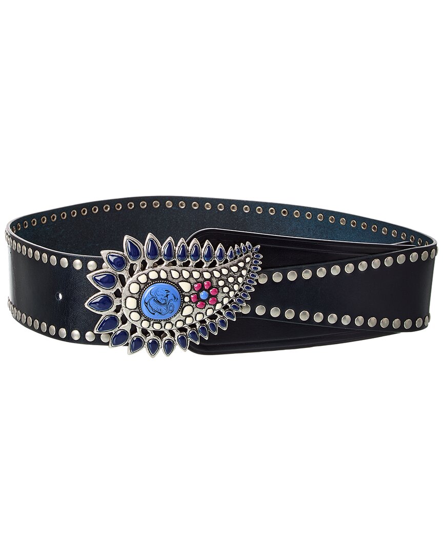 Isabel Marant Leather Belt In Blue