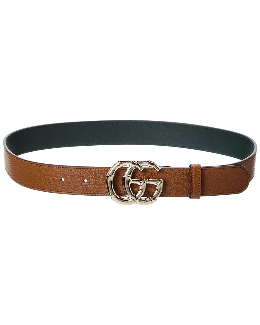 Gucci Gg Marmont Leather Belt In Brown