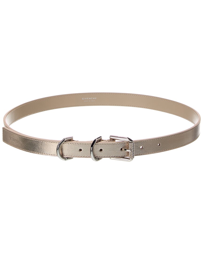 Givenchy Voyou Leather Belt In Brown