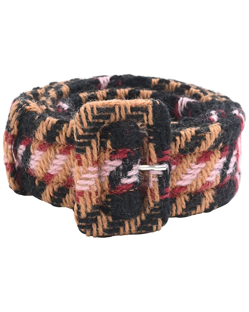 Miu Miu Tweed Belt (authentic Pre-loved) In Brown